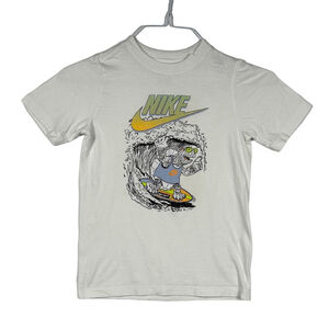 Nike The Nike Tee White with Surfing Turtle Graphic Size Small